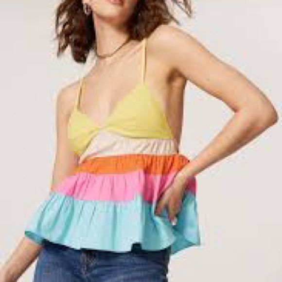 Staud Colorblock Tank Top - Picture 1 of 4